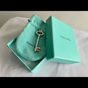 Tiffany & Co Silver Large Oval Key Pendant Charm